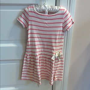 Petit Bateau Pink and White Striped Dress